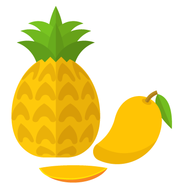 Pineapple and mango